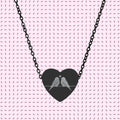 Engraved Love Bird Heart Necklace